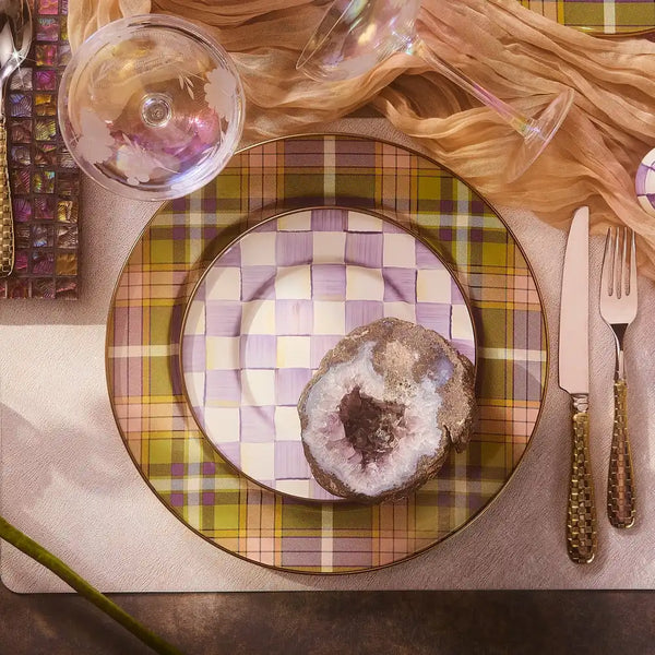 Tartan Violet Dinner Plate