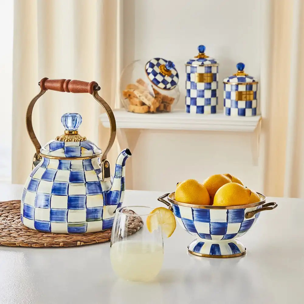 Cookie Jar with Courtly Check Lid