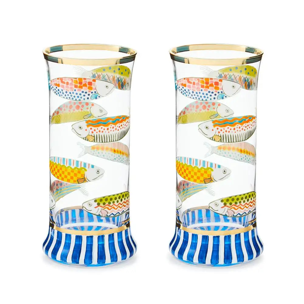 Go Fish Tumbler Glass, Set of 2