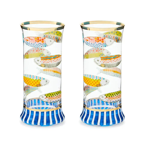 Go Fish Tumbler Glass, Set of 2