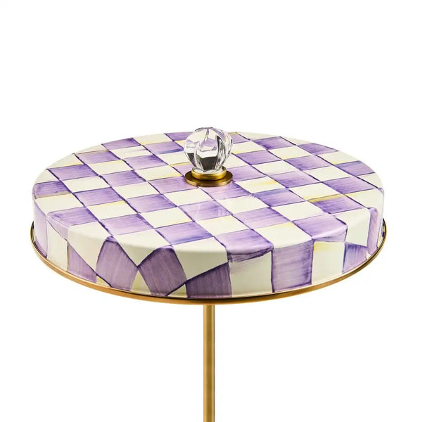 Courtly Check LED Rechargeable Disk Table Lamp