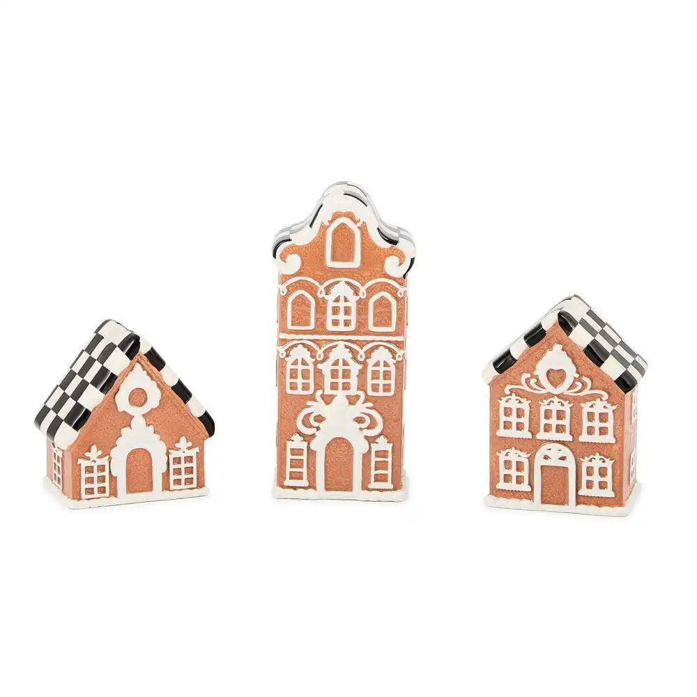 Gingerbread Village Candle Holders, Set of 3 Main image