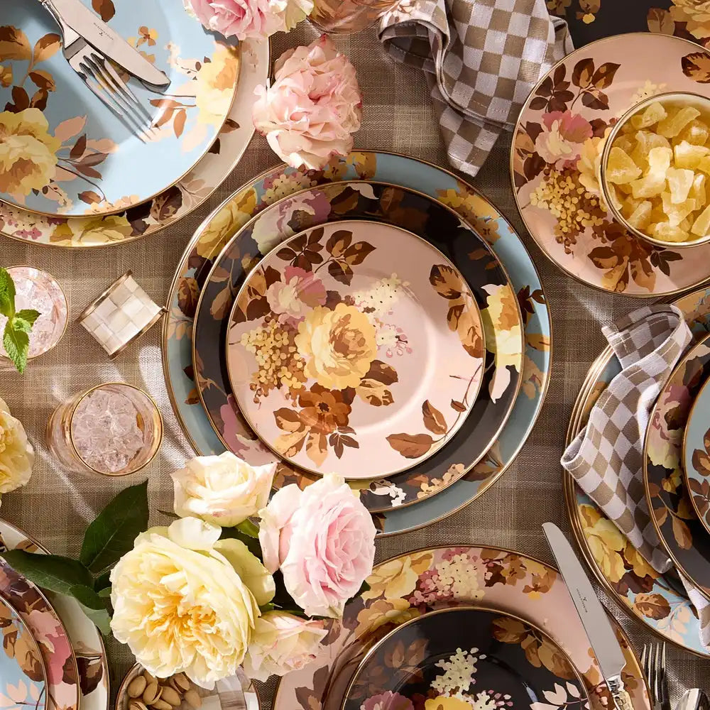Wild Rose Brown Salad Plate