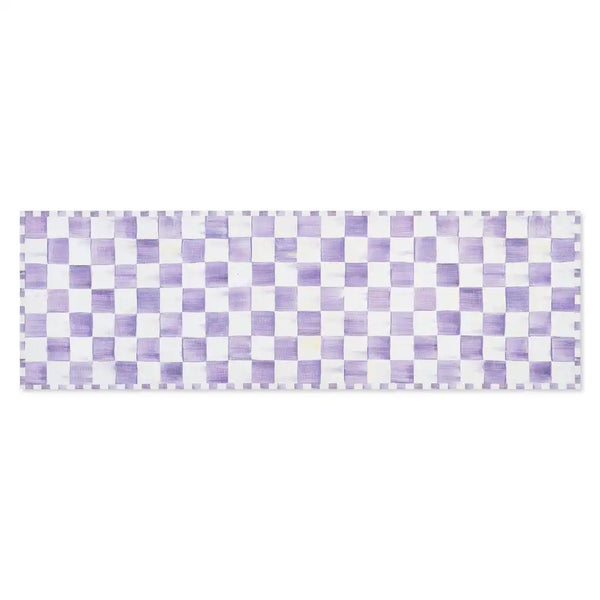 Violet Checkered 2' x 3' Washable Rug
