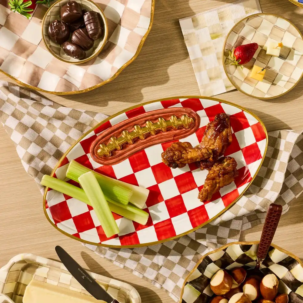 Courtly Check Football Platter