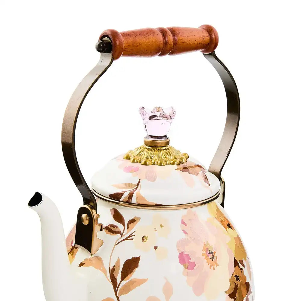 Rosy English Garden 2 Quart Tea Kettle