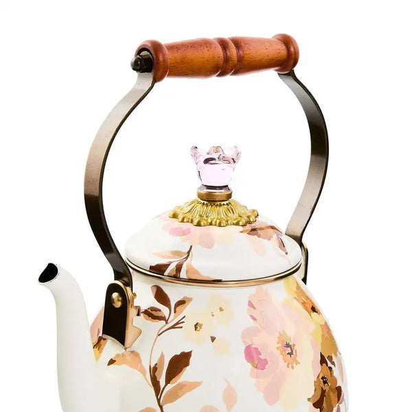 Rosy English Garden 2 Quart Tea Kettle