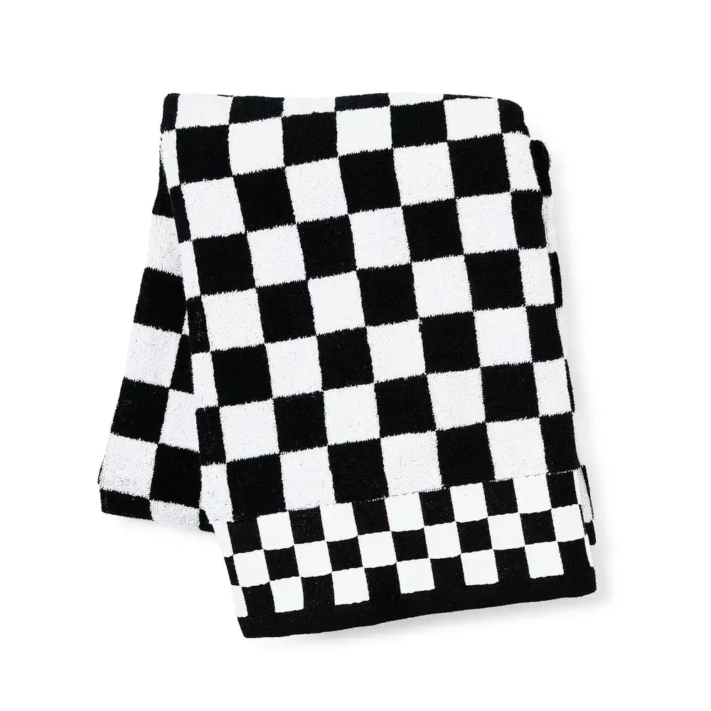 Black Check Hand Towel