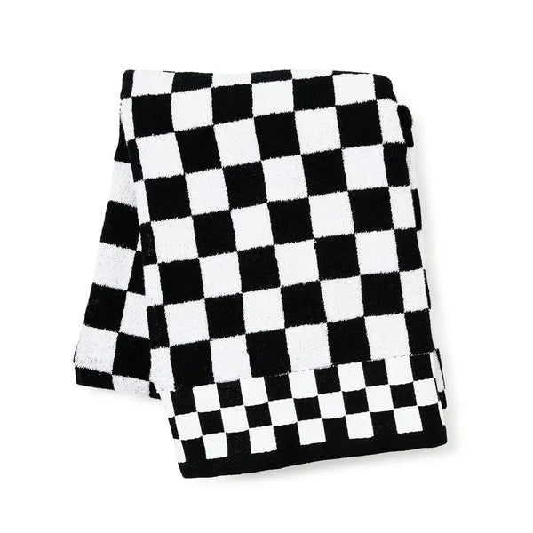 Black Check Hand Towel