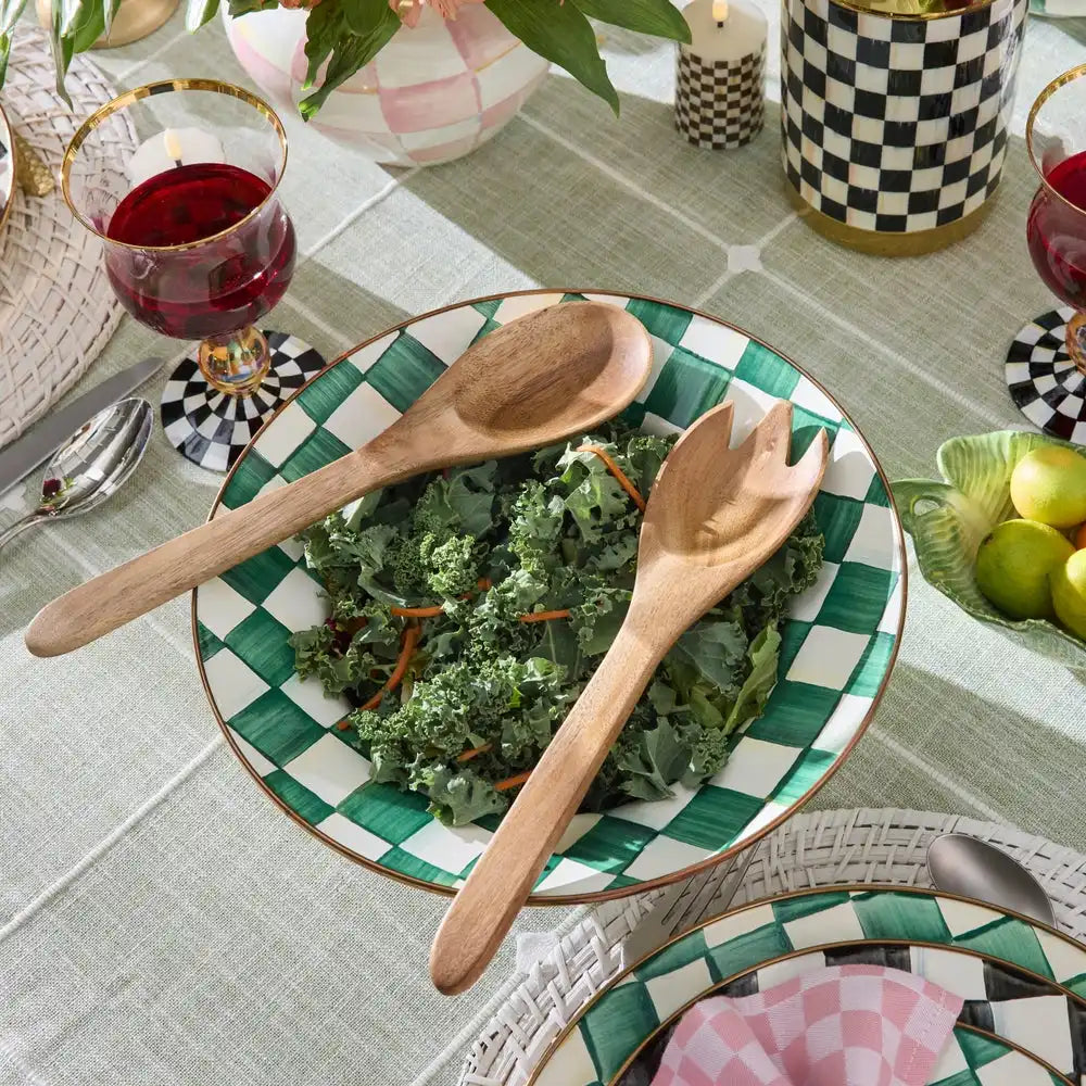 Courtly Check Salad Serving Set