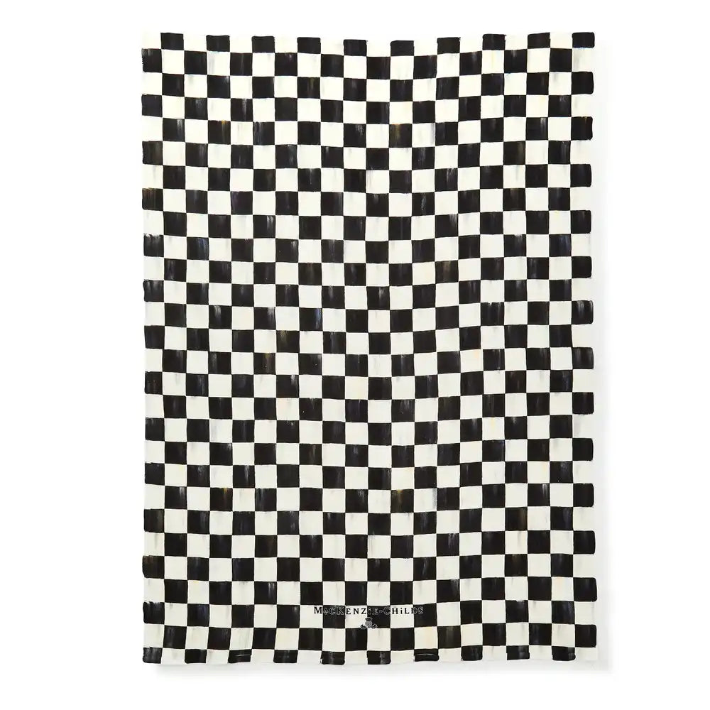 Cherry Check Printed Dish Towel