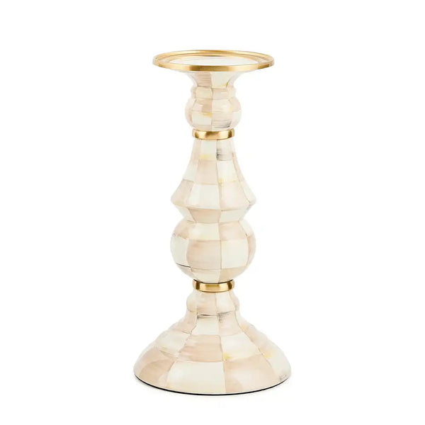 Rosy Check Medium Pillar Candlestick