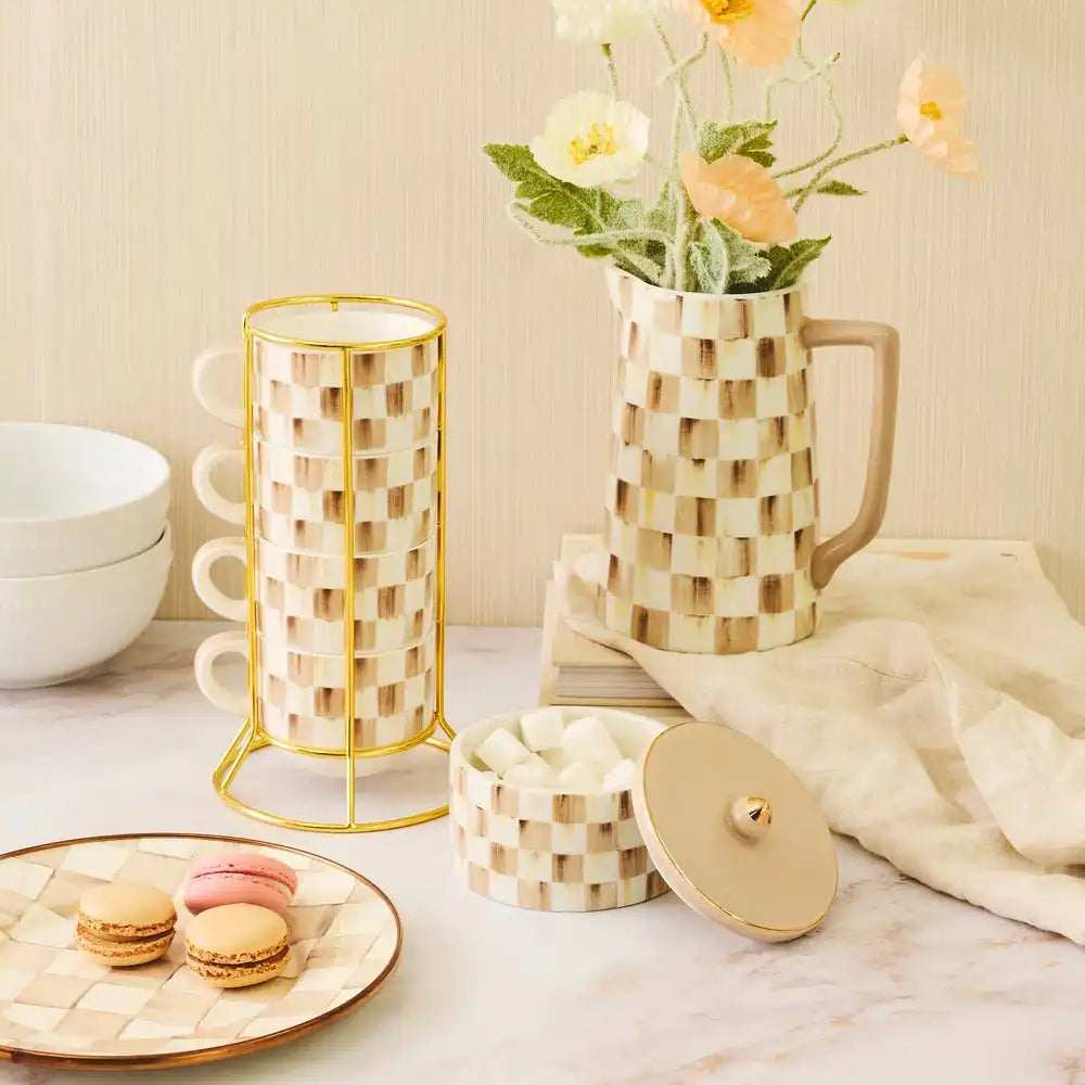 Courtly Check Cappuccino Cup Tower