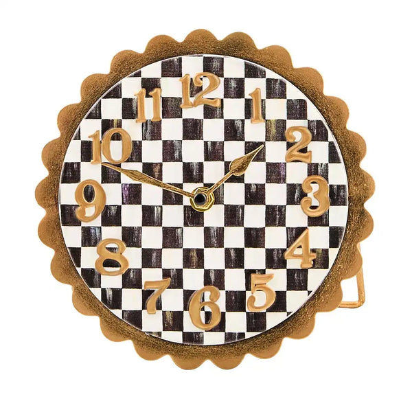 Courtly Check Scalloped Desk Clock