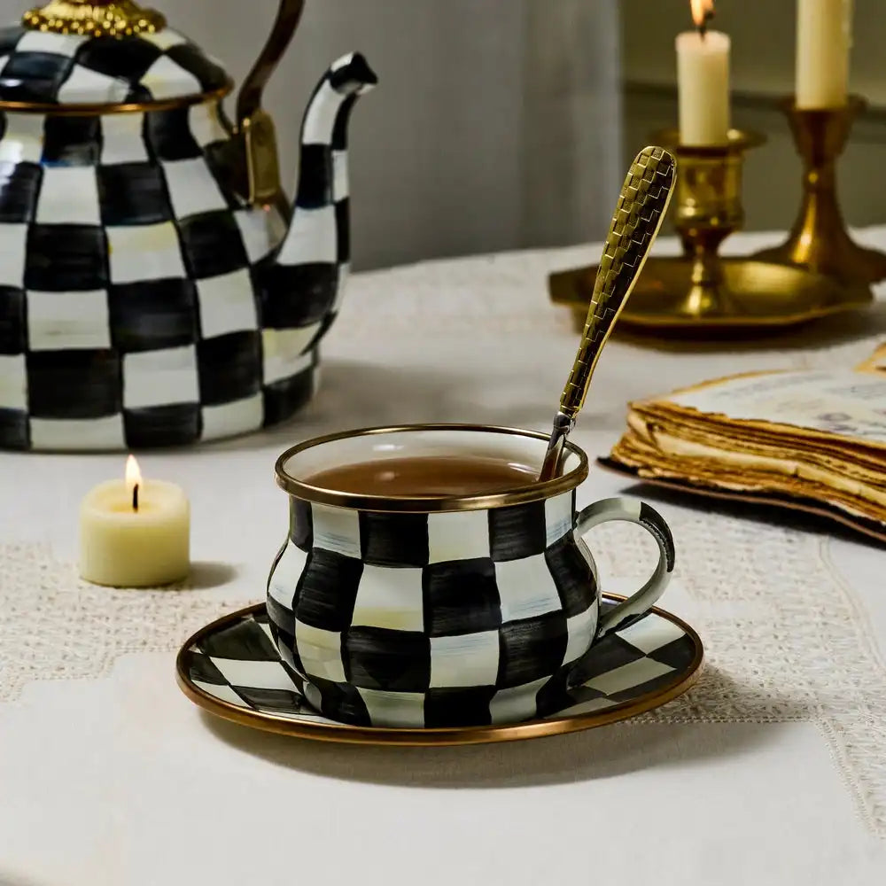Sterling Check Saucer