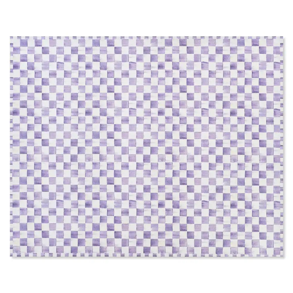 Violet Checkered 2' x 3' Washable Rug
