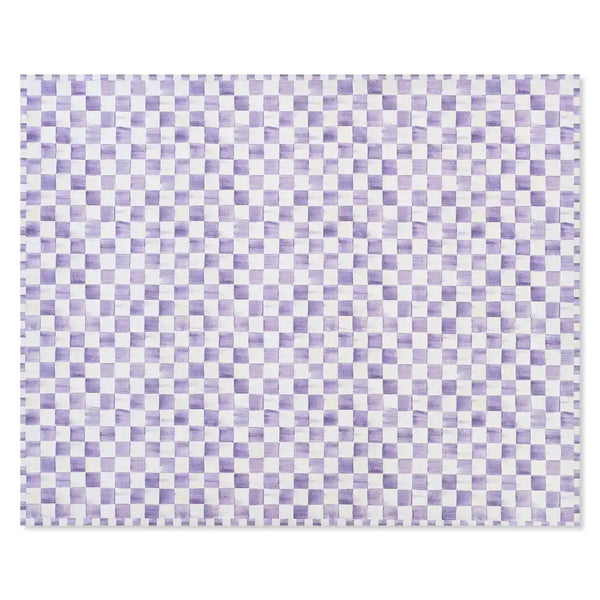 Violet Checkered 2' x 3' Washable Rug