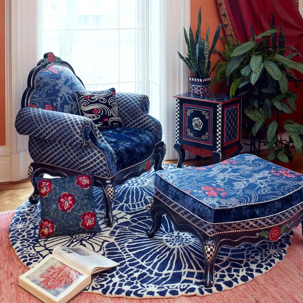 Bluetopia Ottoman