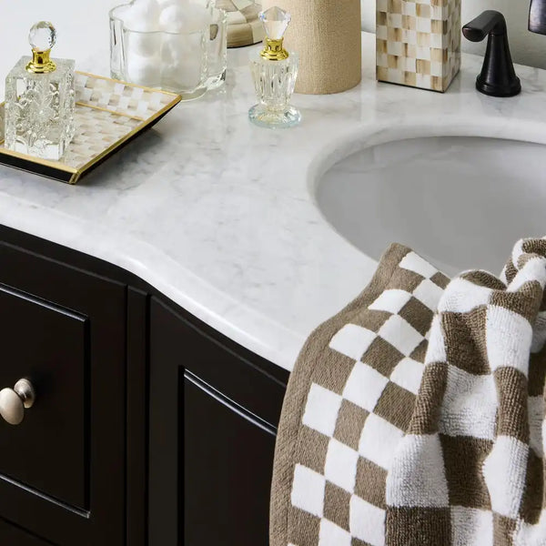 Black Check Hand Towel