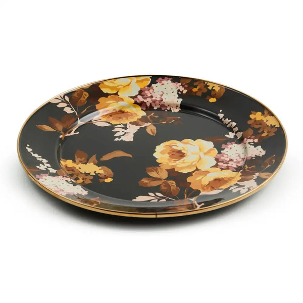 Wild Rose Brown Salad Plate