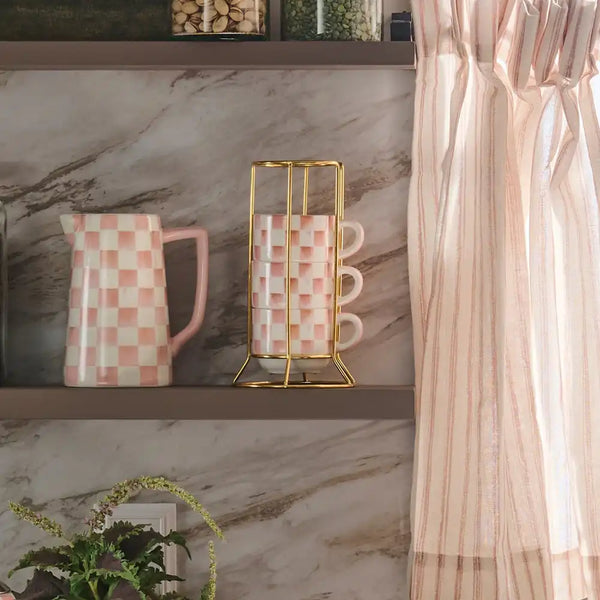 Courtly Check Cappuccino Cup Tower