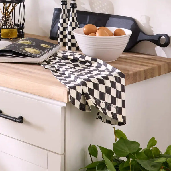 Cherry Check Printed Dish Towel