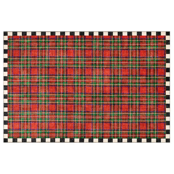 Royal Stewart Tartan Red 5' x 7'6" Washable Rug