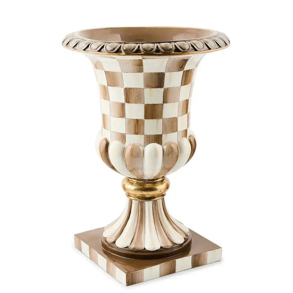 Rosy Check Pedestal Tabletop Urn