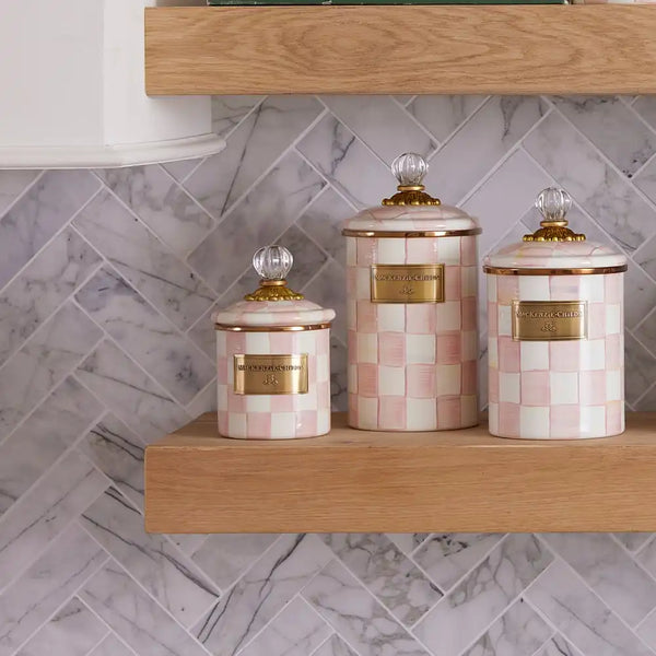 Rosy Check Canisters, Set of 3