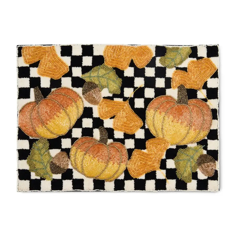 Checked Pumpkin Harvest Placemat Main image