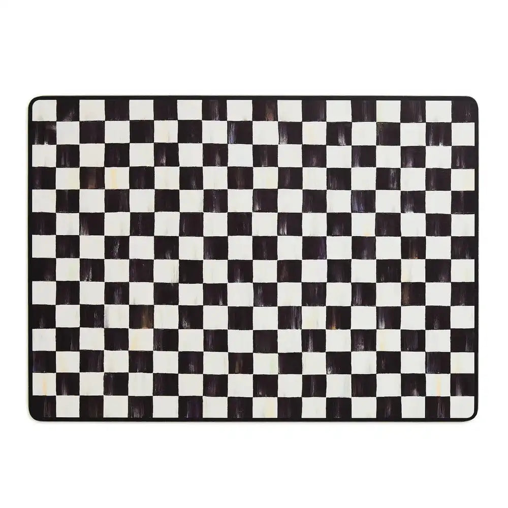 Mocha Check Cork Back Placemats, Set of 4
