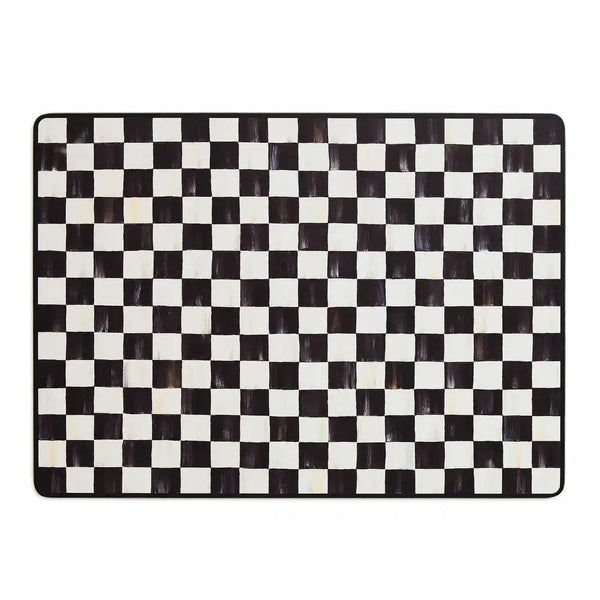Mocha Check Cork Back Placemats, Set of 4