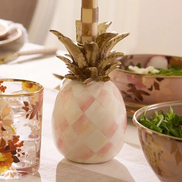 Rosy Pineapple Candle Holder