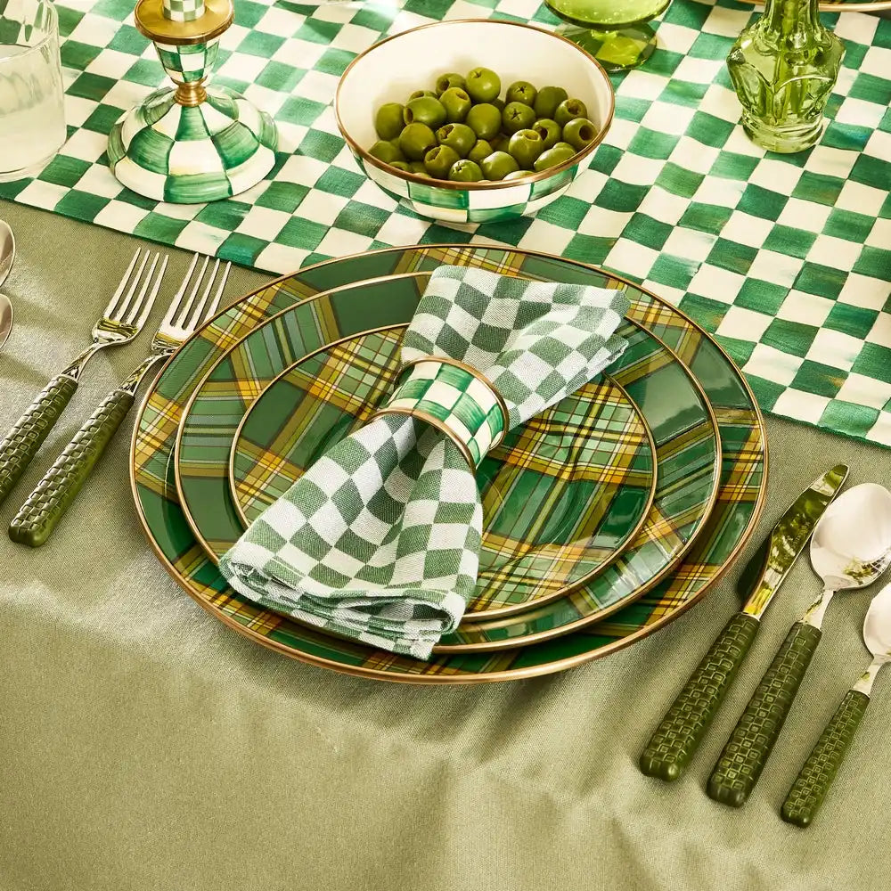 Tartan Green Salad Plate