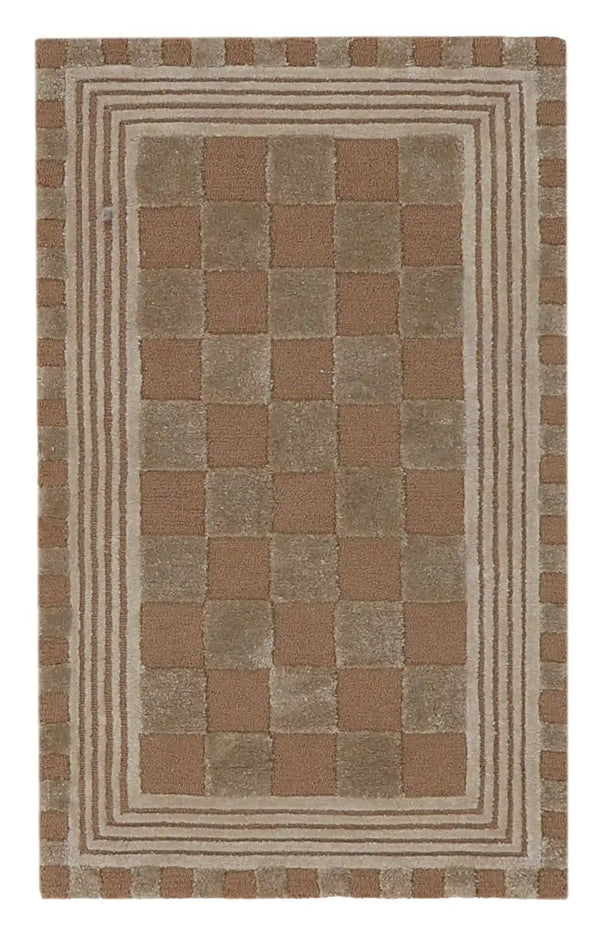 Light Grey Tonal Check 3' x 5' Rug