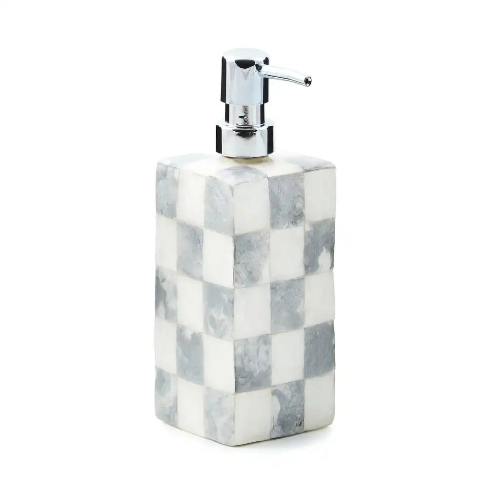 Sterling Check Capiz Vanity Tray