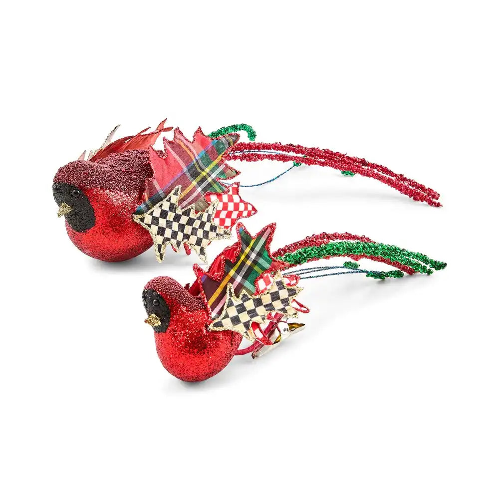 Timeless Tartan Bird Clips, Set of 2