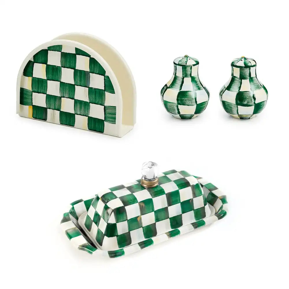 Emerald Check 3pc Tabletop Essentials Set Main image