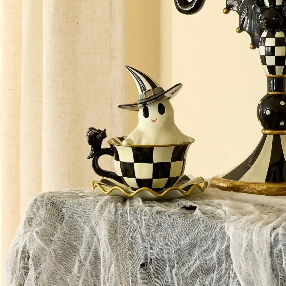 Courtly Check Teacup Ghost Decor Secondary image