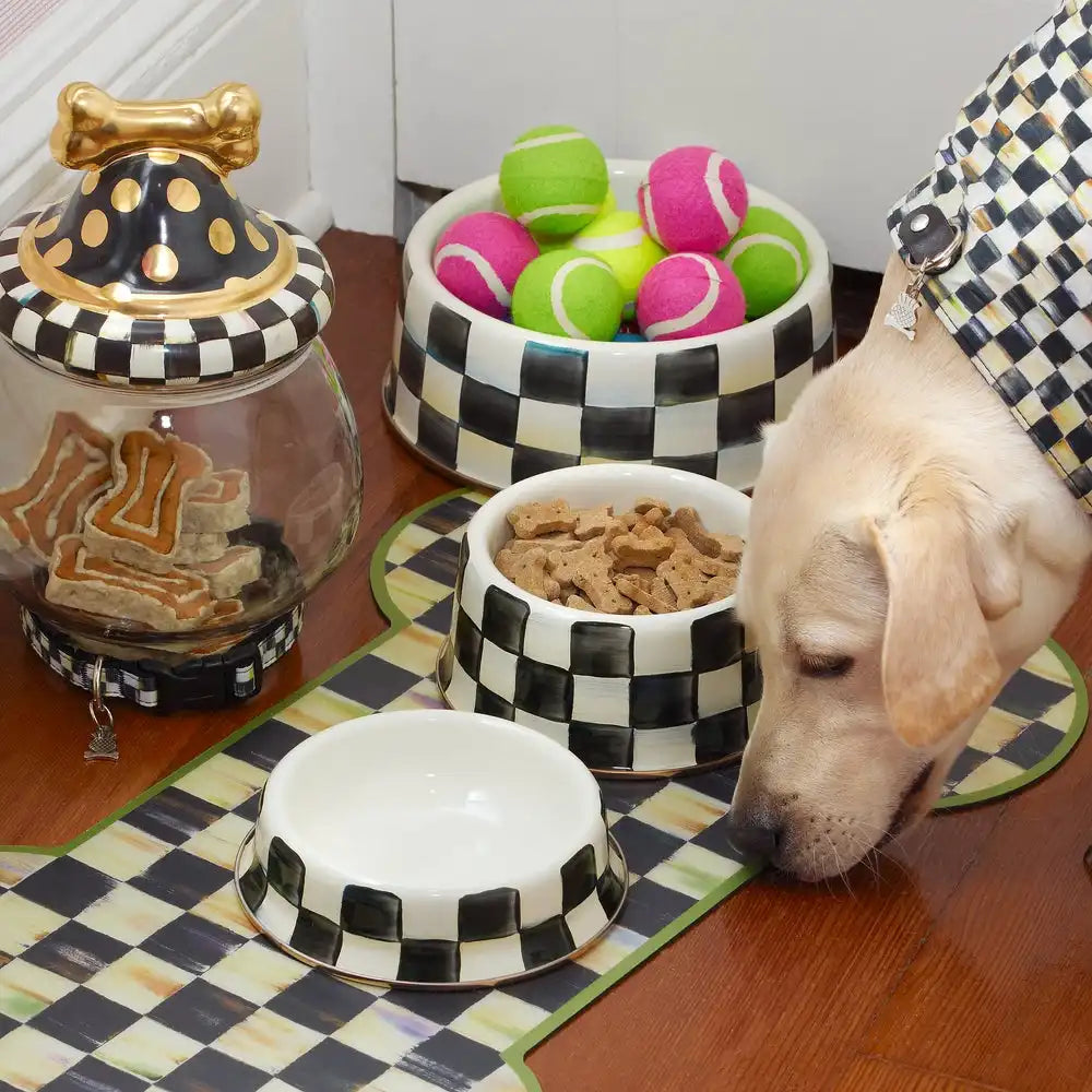 Sky Check Small Pet Dish