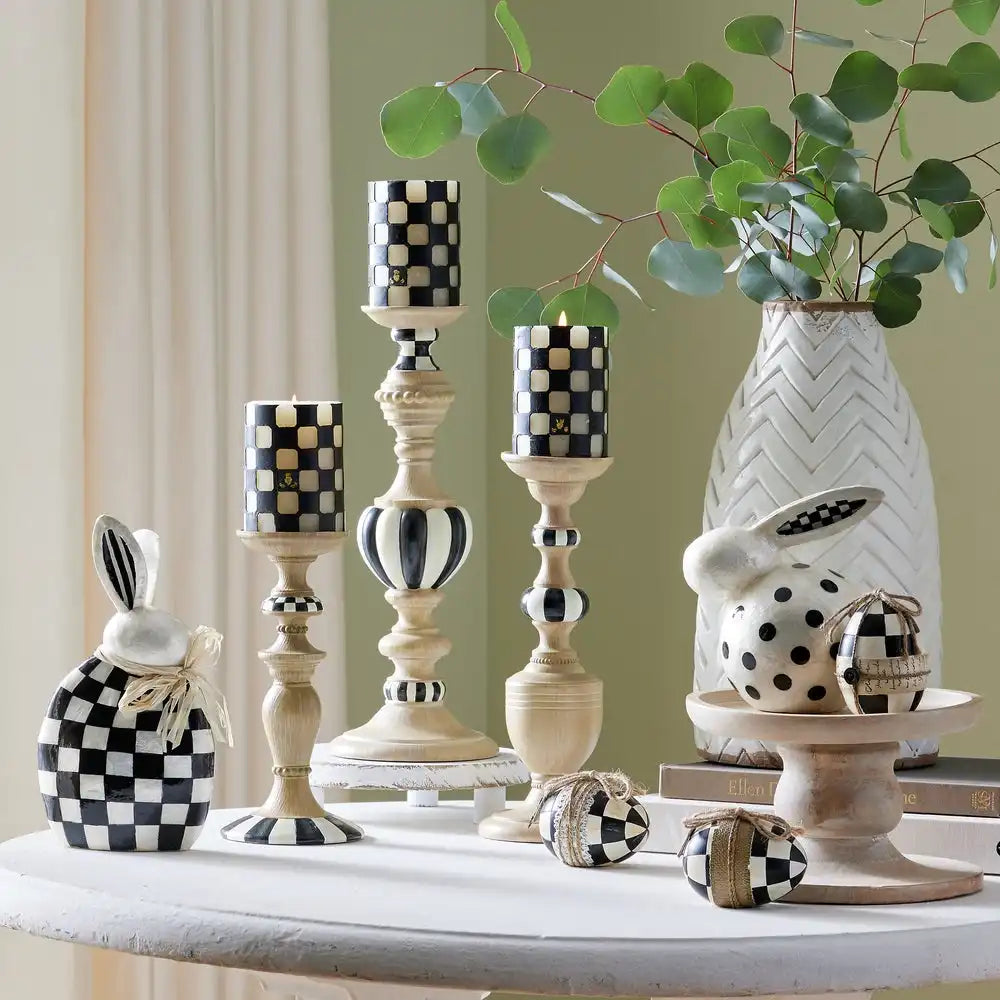 Courtly Pillar Candle Holders, Set of 3 Secondary image
