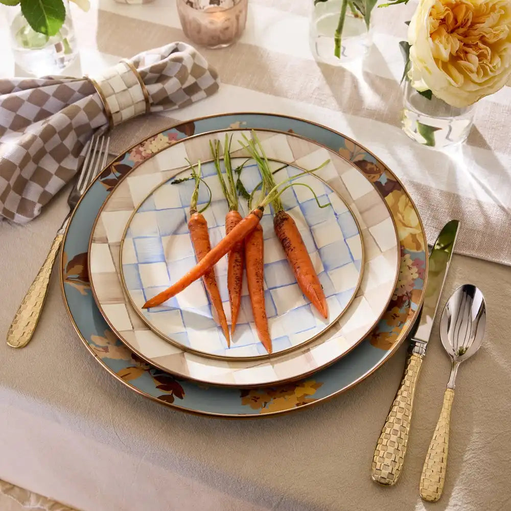 Gold Check Flatware 5-Piece Place Setting