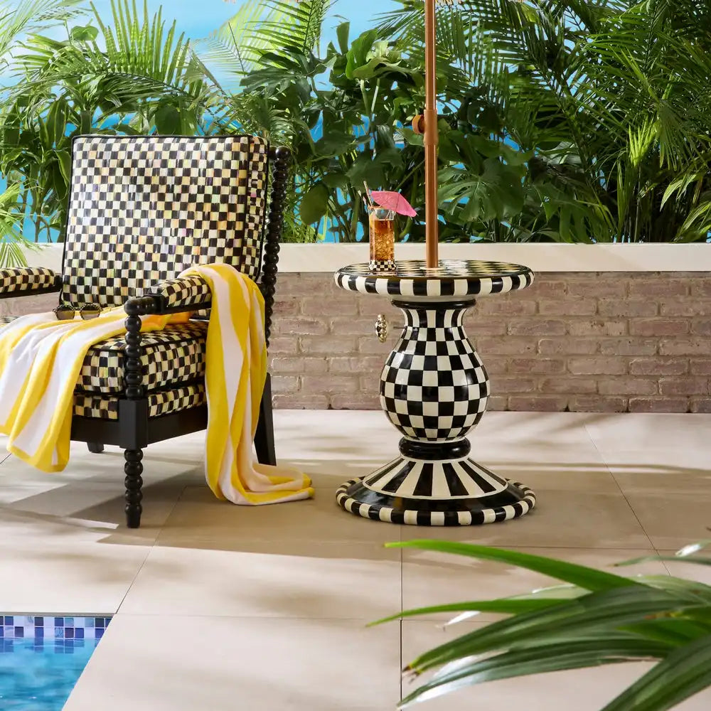 Outdoor Courtly Umbrella Stand Side Table