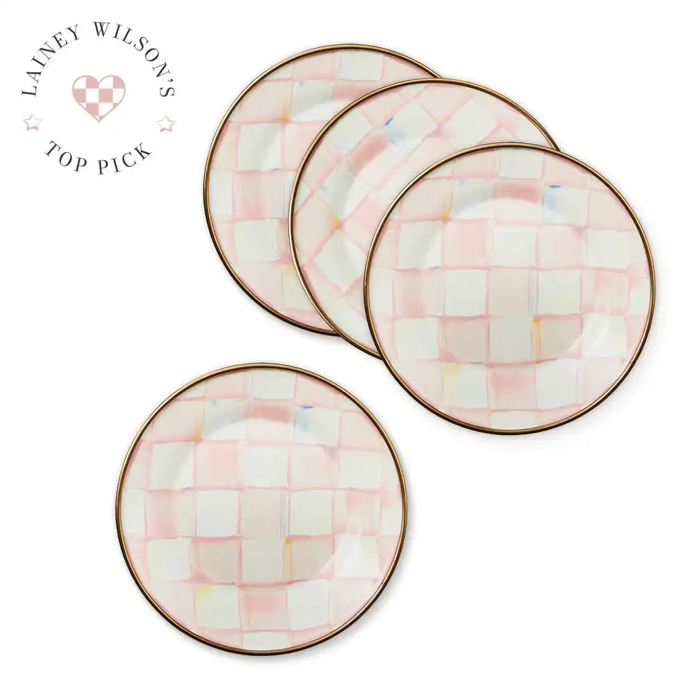 Rosy Check Appetizer Plates, Set of 4 Main image
