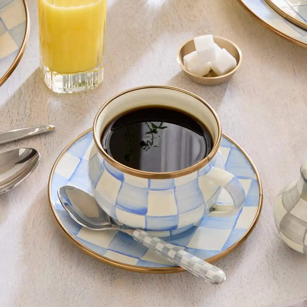 Sterling Check Saucer