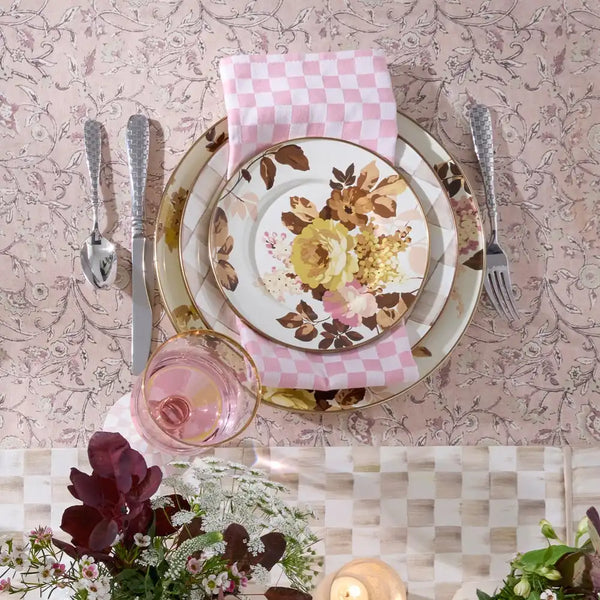 Wild Rose White Dinner Plate