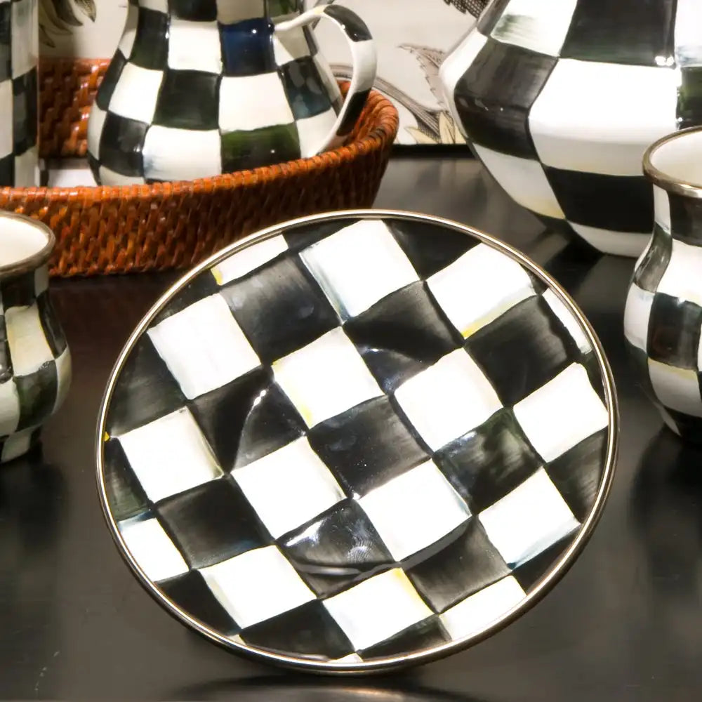 Sterling Check Saucer
