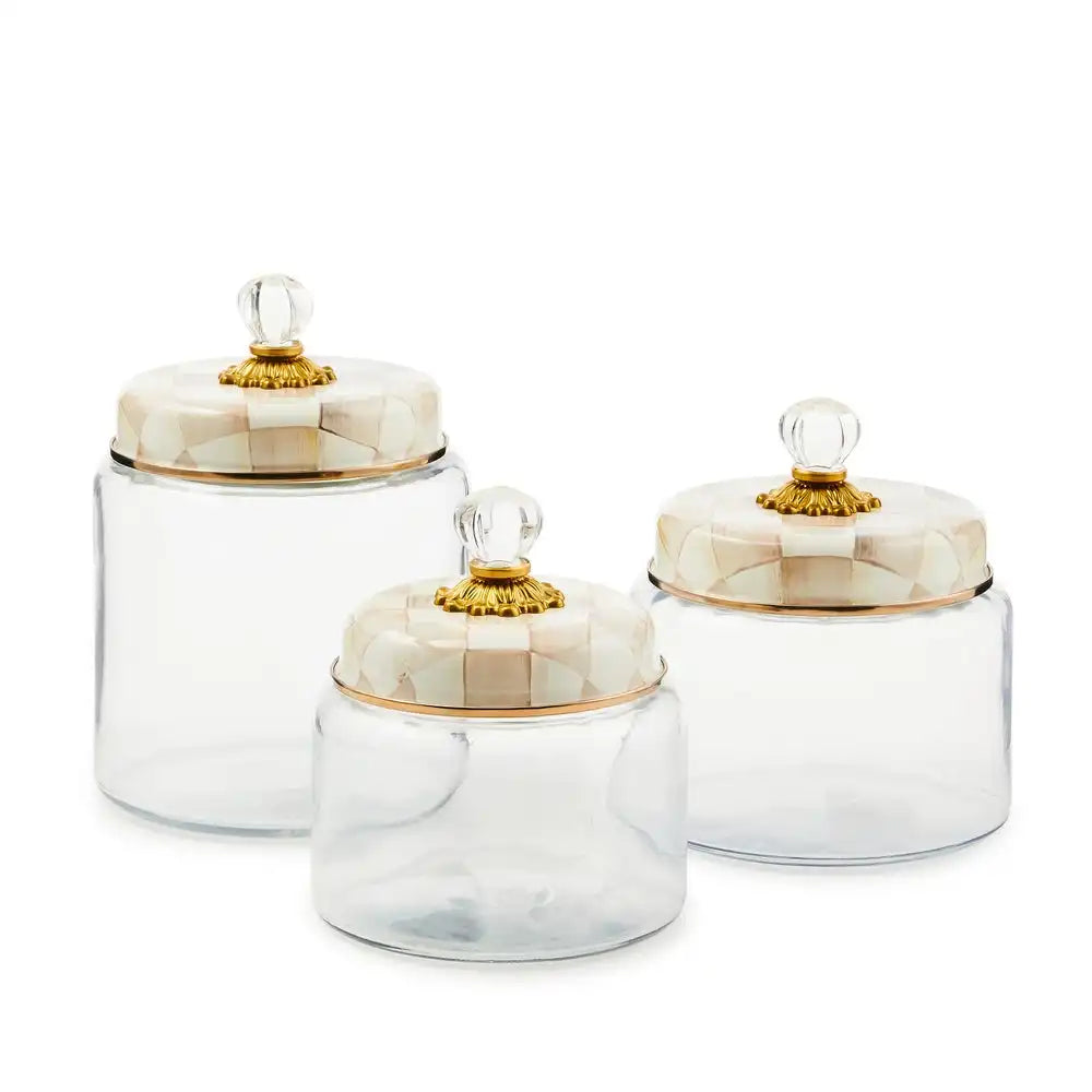 Mocha Check Kitchen Canister Set Main image
